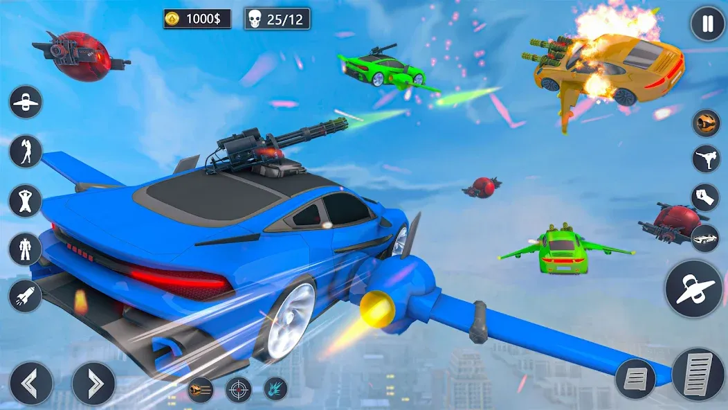 Flying Car Robot Game Car Game  [МОД Много денег] Screenshot 5