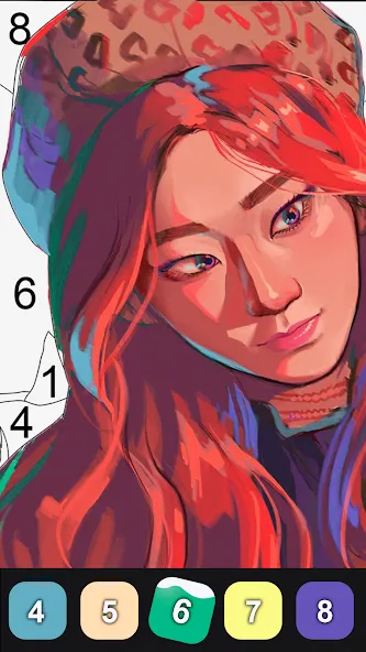 Kpop Paint by Numbers BT21  [МОД Unlimited Money] Screenshot 5