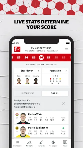 Bundesliga Fantasy Manager (Бундеслига Фэнтези Менеджер)  [МОД Много монет] Screenshot 4