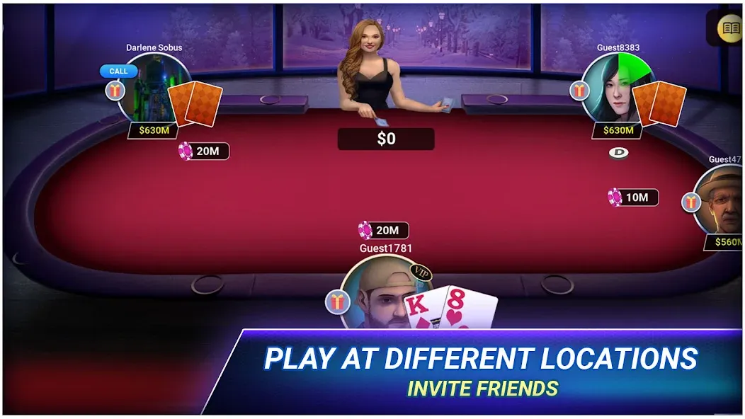 Poker Texas Holdem (Покер Техасский Холдем)  [МОД Unlimited Money] Screenshot 3