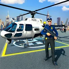 Взломанная Police Helicopter Chase Game  [МОД Mega Pack] - последняя версия apk на Андроид