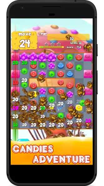 Candy 2024-Candy Match 3 Game (Кэнди 2023)  [МОД Бесконечные деньги] Screenshot 1