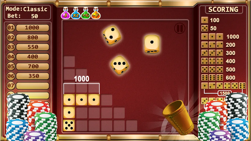 Farkle - Dice Game (Фаркл)  [МОД Много денег] Screenshot 1