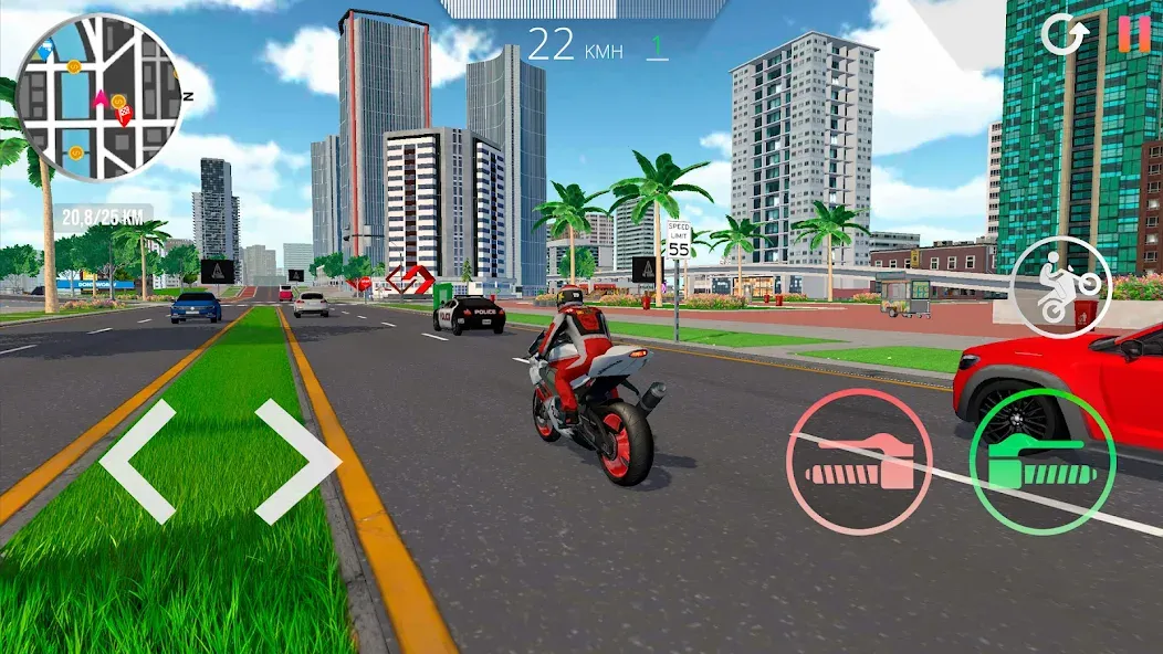 Motorcycle Real Simulator (Мотоцикл Реальный Симулятор)  [МОД Много денег] Screenshot 4