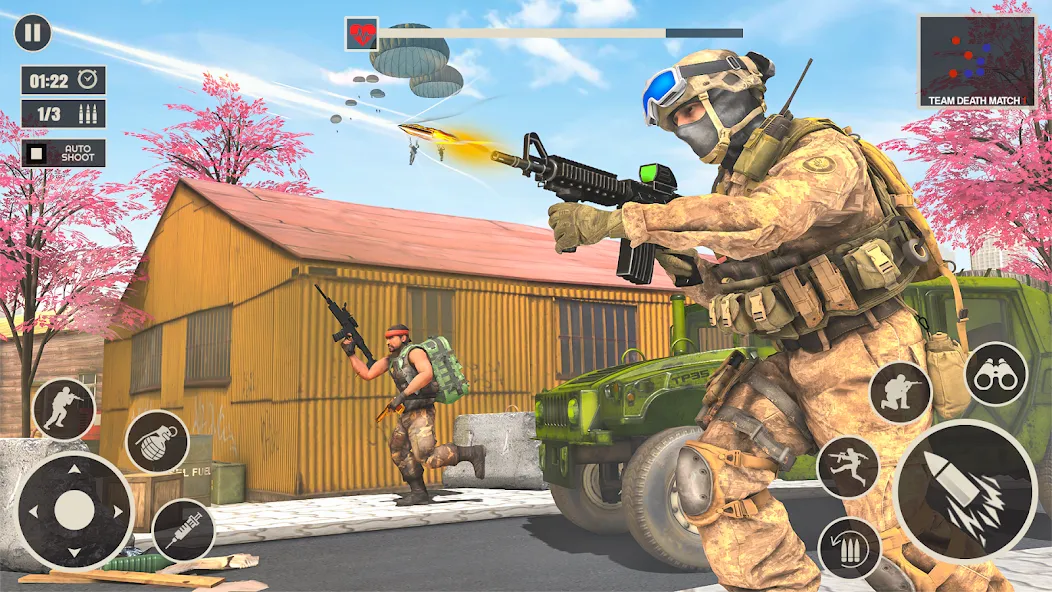 Offline War Shooting Games 3D  [МОД Много монет] Screenshot 1