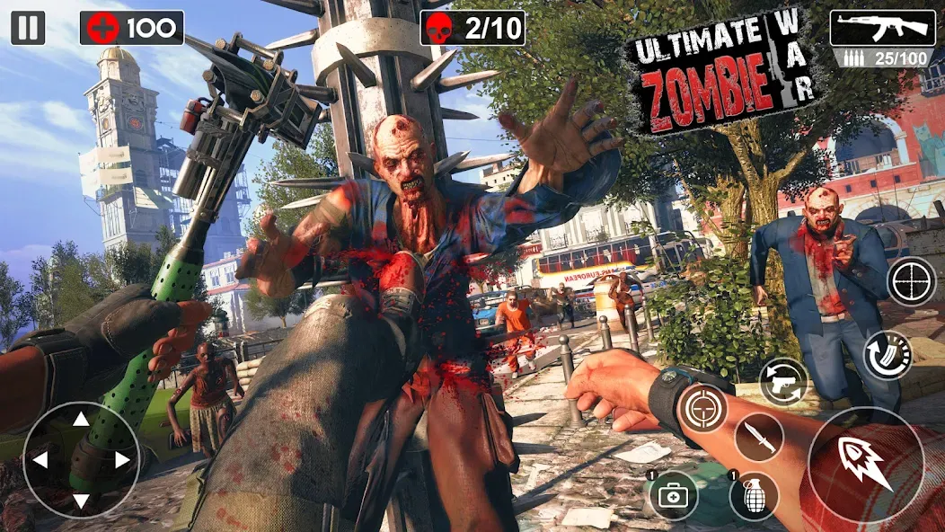 Zombie Games 3d 2024 : fps War  [МОД Menu] Screenshot 1