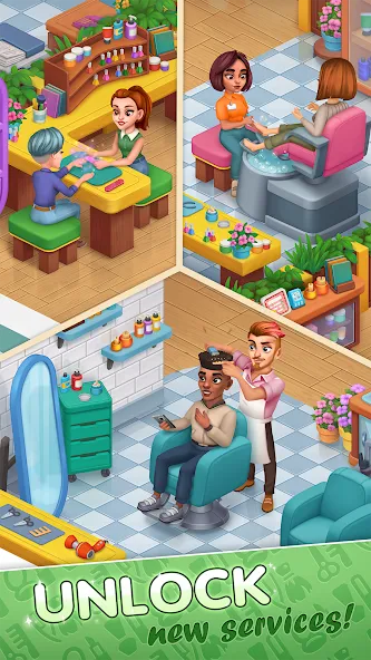 Beauty Tycoon: Hair Salon Game (Бьюти Тайкун)  [МОД Много монет] Screenshot 3