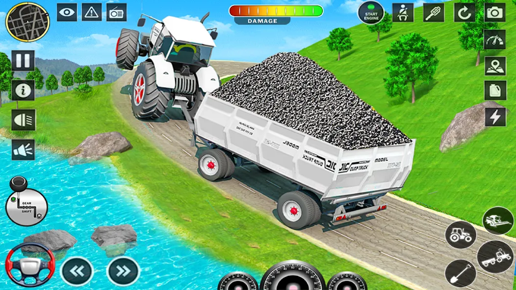 Big Tractor Farming Simulator (Биг Трактор Фарминг Симулятор)  [МОД Unlocked] Screenshot 1