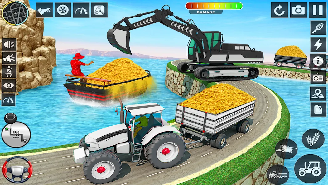 Big Tractor Farming Simulator (Биг Трактор Фарминг Симулятор)  [МОД Unlocked] Screenshot 2