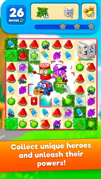 Sugar Heroes - match 3 game  [МОД Все открыто] Screenshot 2