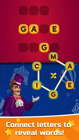 Circus Words: Magic Puzzle  [МОД Все открыто] Screenshot 3