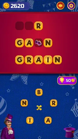 Circus Words: Magic Puzzle  [МОД Все открыто] Screenshot 4