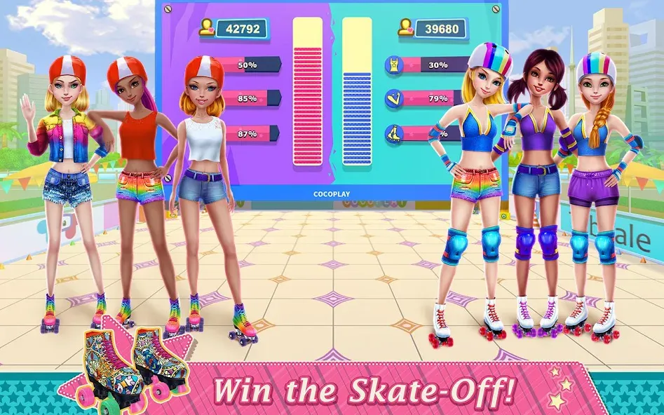 Roller Skating Girls  [МОД Все открыто] Screenshot 4