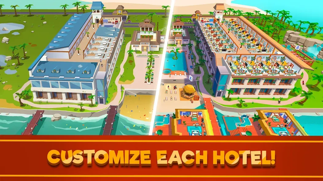 Hotel Empire Tycoon－Idle Game  [МОД Много денег] Screenshot 2