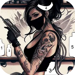 Взлом Tattoo Coloring games  [МОД Много денег] - полная версия apk на Андроид
