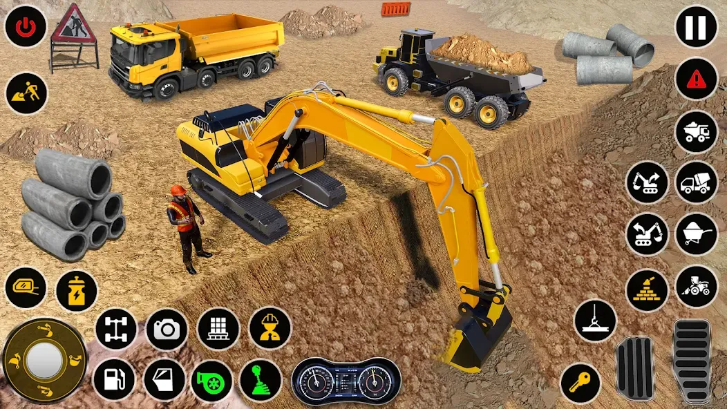 Construction Dump Truck Game (Конструкционный симулятор самосвала)  [МОД Много монет] Screenshot 5