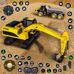 Скачать взлом Construction Dump Truck Game (Конструкционный симулятор самосвала)  [МОД Много монет] - полная версия apk на Андроид