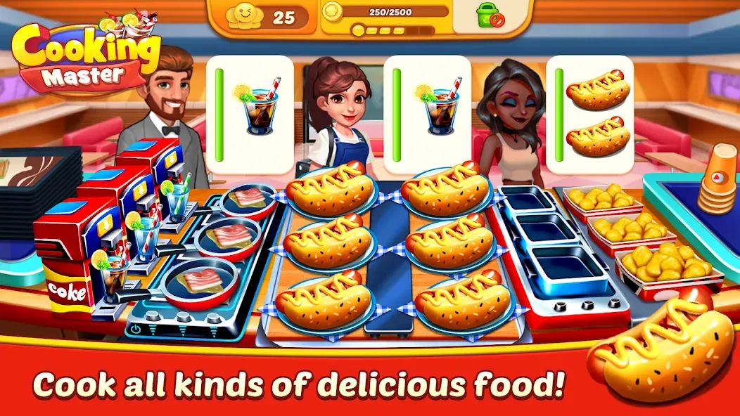 Cooking Master:Restaurant Game (Кукинг Мастер)  [МОД Все открыто] Screenshot 2