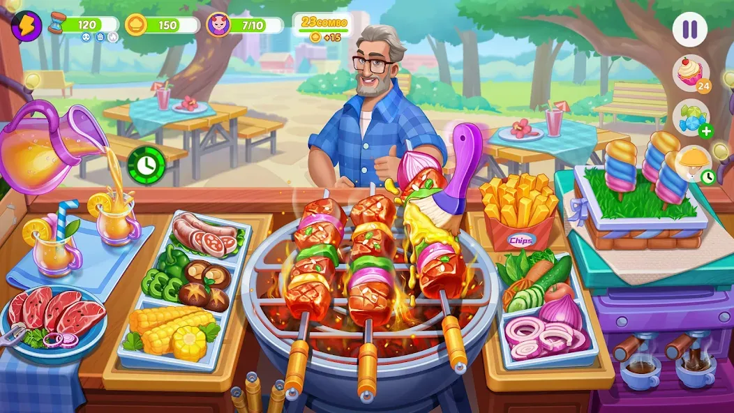 Cooking Town - Restaurant Game (Кукинг Таун)  [МОД Бесконечные деньги] Screenshot 1