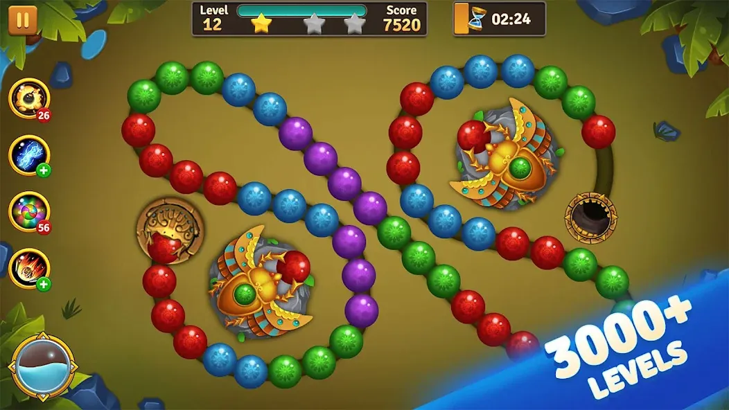 Jungle Marble Blast  [МОД Много монет] Screenshot 3