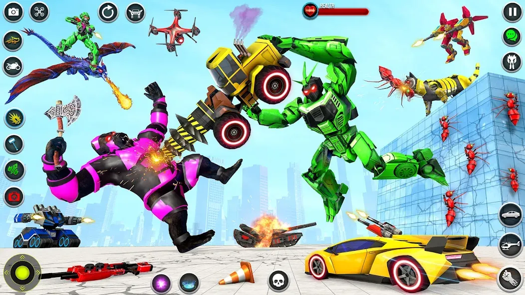 Dino Robot - Car Robot Games (Дино Робот)  [МОД Много денег] Screenshot 4