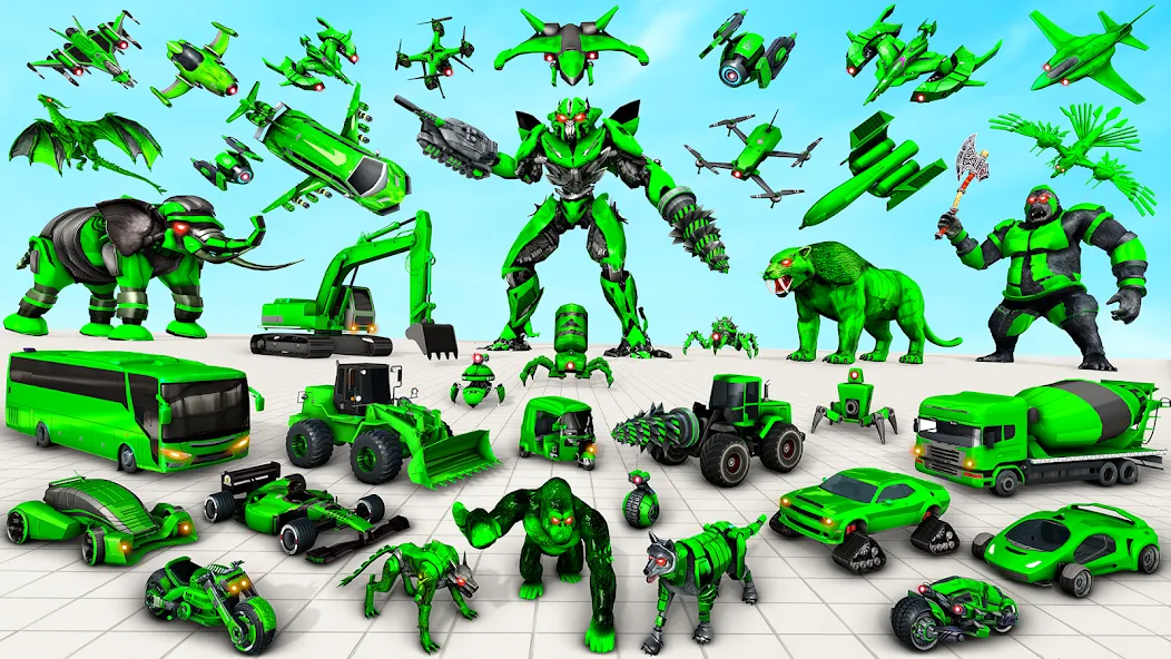 Multi Animal Robot Car Games (Мульти Анимал Робот Кар Игры)  [МОД Много монет] Screenshot 2