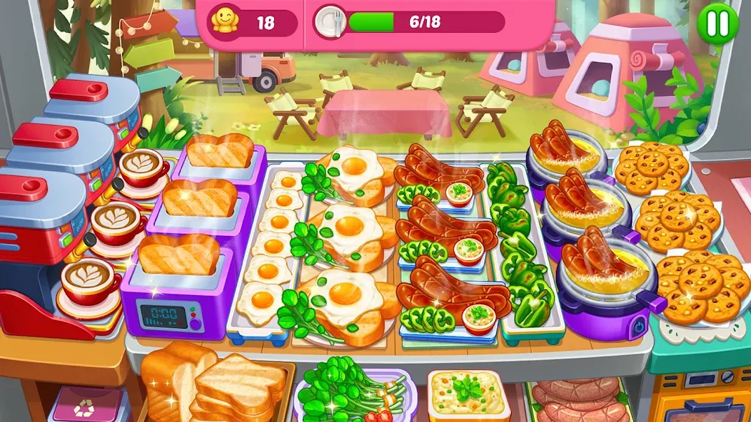 Crazy Cooking Diner: Chef Game (Крейзи кукинг дайнер)  [МОД Бесконечные монеты] Screenshot 3