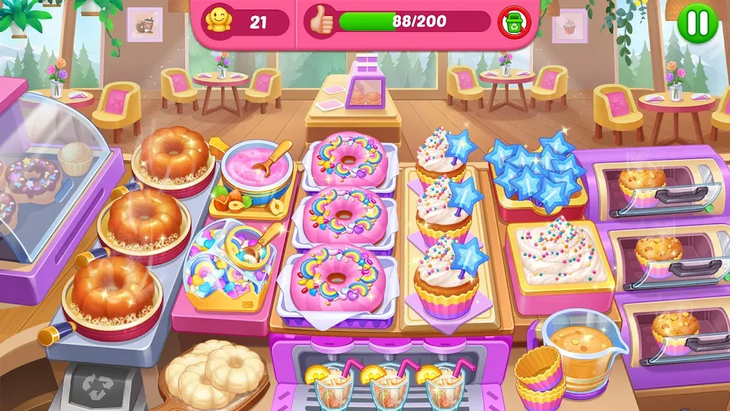 Crazy Cooking Diner: Chef Game (Крейзи кукинг дайнер)  [МОД Бесконечные монеты] Screenshot 5