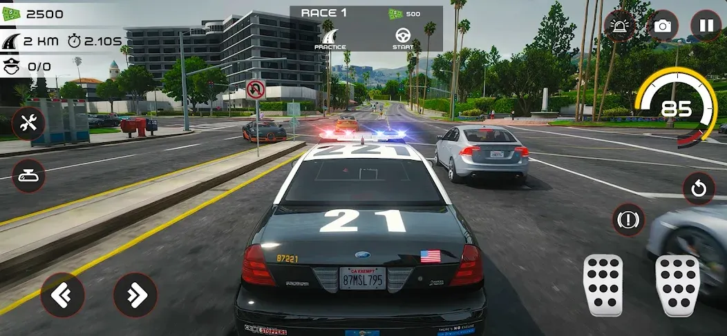 Highway Police Chase Simulator  [МОД Unlimited Money] Screenshot 1