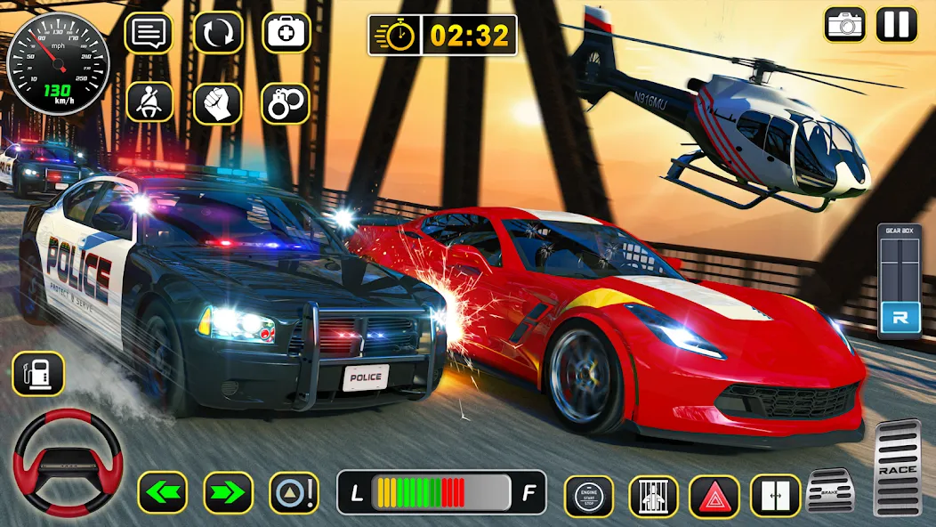 Police Car Chase Car Games  [МОД Много денег] Screenshot 5