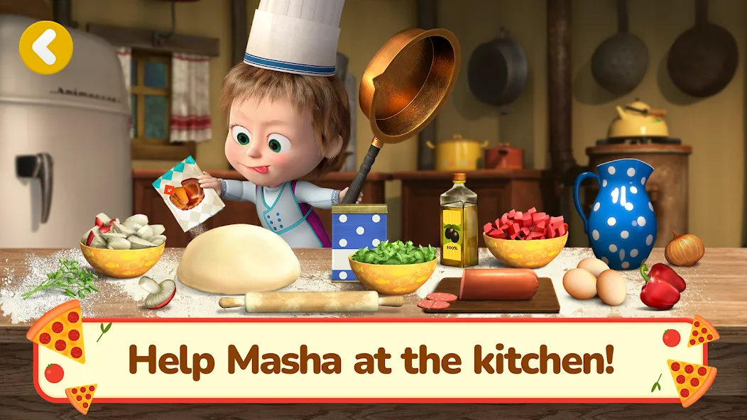 Masha and the Bear Pizza Maker  [МОД Mega Pack] Screenshot 1