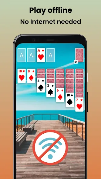 Klondike Solitaire Offline  [МОД Menu] Screenshot 2