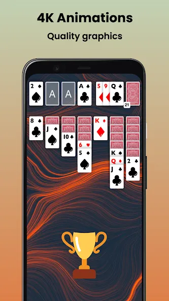 Klondike Solitaire Offline  [МОД Menu] Screenshot 4