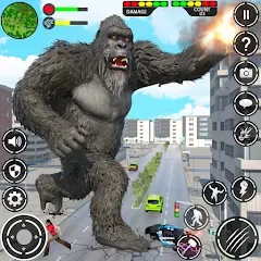 Взломанная Giant Gorilla Bigfoot Monster (Энгри Горилла)  [МОД Много монет] - полная версия apk на Андроид