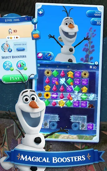 Disney Frozen Free Fall Games  [МОД Меню] Screenshot 5