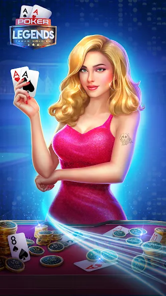 Poker Legends - Texas Hold'em (Покер Легенды)  [МОД Unlimited Money] Screenshot 1