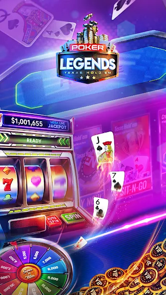 Poker Legends - Texas Hold'em (Покер Легенды)  [МОД Unlimited Money] Screenshot 2