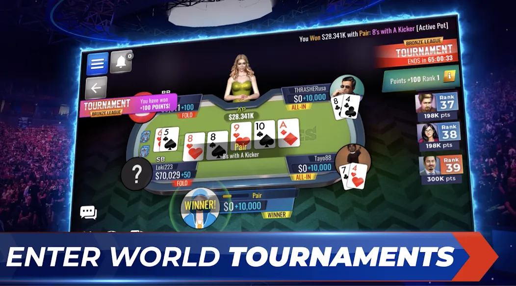 Poker Legends - Texas Hold'em (Покер Легенды)  [МОД Unlimited Money] Screenshot 4