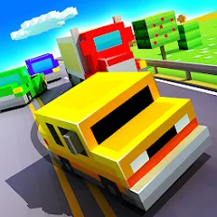 Взломанная Blocky Highway: Traffic Racing (Блоки Хайвей)  [МОД Unlimited Money] - последняя версия apk на Андроид