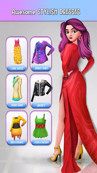 Fashion Stylist Makeup Dressup  [МОД Unlocked] Screenshot 2