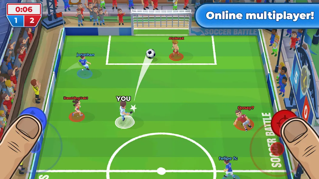 Soccer Battle -  PvP Football  [МОД Бесконечные деньги] Screenshot 4