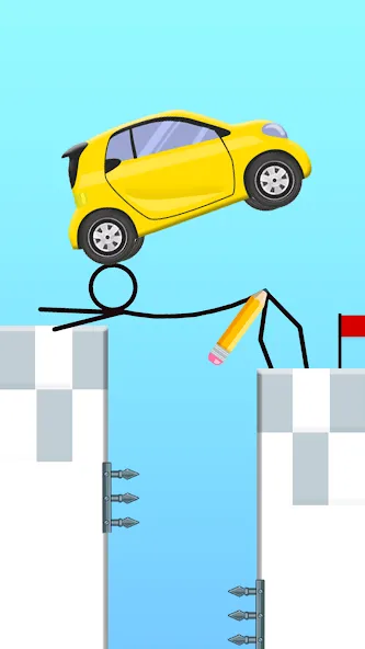 Draw 2 Bridge: Draw Save Car (Дроу 2 Бридж)  [МОД Бесконечные деньги] Screenshot 4