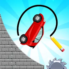 Скачать взлом Draw 2 Bridge: Draw Save Car (Дроу 2 Бридж)  [МОД Бесконечные деньги] - полная версия apk на Андроид