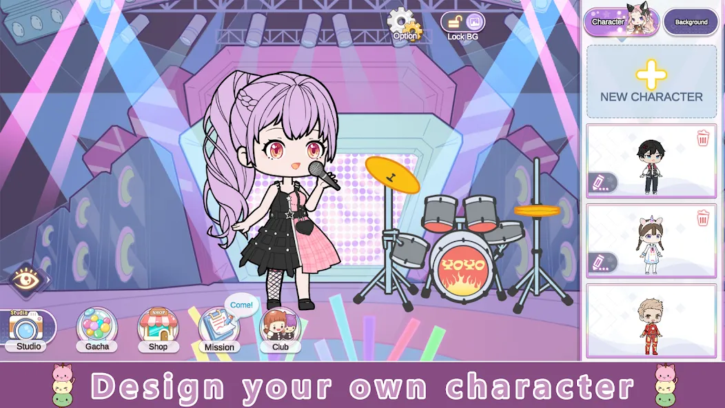 YOYO Doll Anime Dress Up Game (ЙОЙО)  [МОД Бесконечные деньги] Screenshot 1