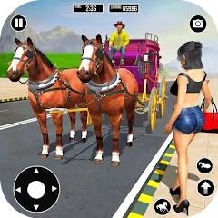 Скачать взломанную Horse Cart Taxi Transport Game  [МОД Menu] - последняя версия apk на Андроид