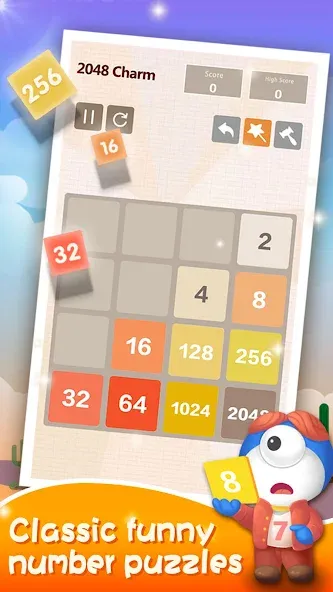 Number Charm: Slide Puzzle (Две тысячи сорок восемь)  [МОД Unlimited Money] Screenshot 4