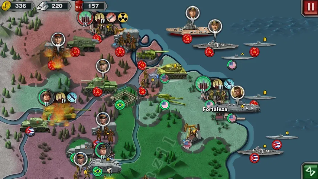 World Conqueror 3-WW2 Strategy (Ворлд Конкерор 3)  [МОД Бесконечные монеты] Screenshot 1