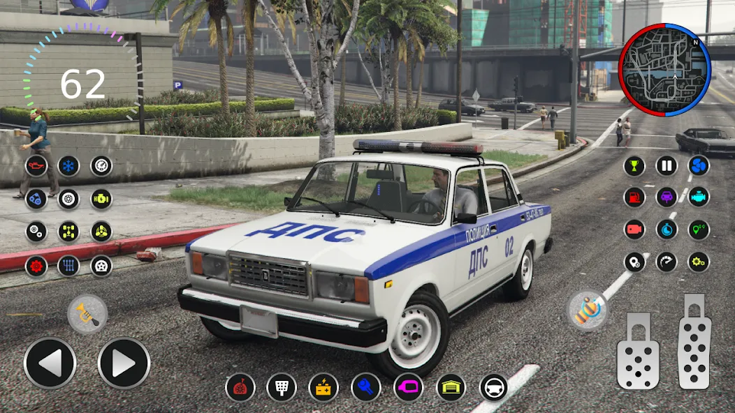 Police Car Riders: VAZ 2107  [МОД Все открыто] Screenshot 4