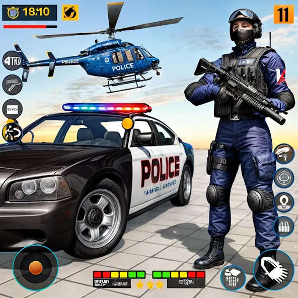 US Police Shooting Crime City  [МОД Все открыто] Screenshot 1