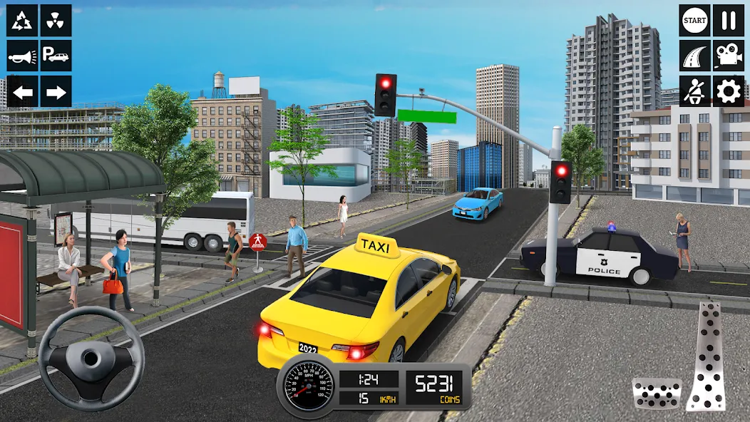 Taxi Simulator 3d Taxi Sim  [МОД Бесконечные монеты] Screenshot 3